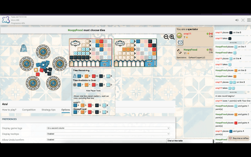 Azul Companion :: Player analytics tools for Azul on Board Game Arena