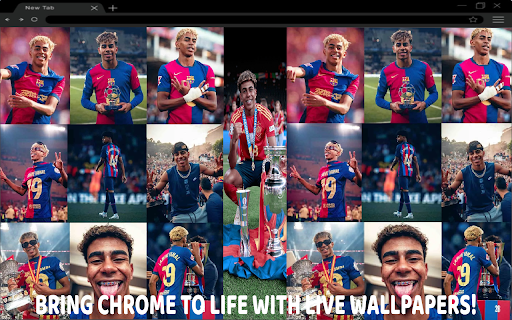 Lamine Yamal Live Wallpaper :: Feel the energy of Lamine Yamal’s genius every time you open a new tab – young talent in full motion! ⚽🌟