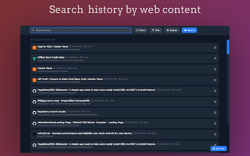 Rearview - History Knowledge base :: AI-powered search through your browser history