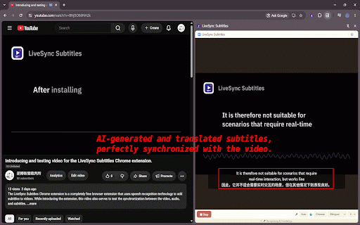 LiveSync Subtitles :: Real-time video subtitle synchronization using AI speech recognition and translation