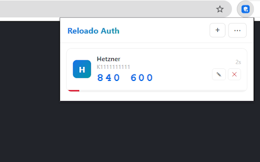 Reloado Auth :: 2FA codes from your Reloado Auth vault