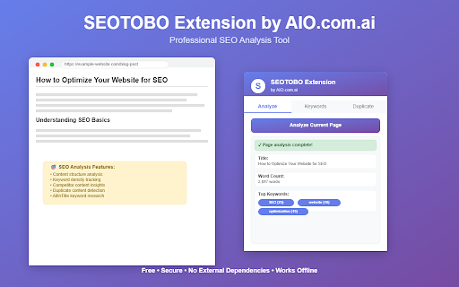 SEO Extension :: Professional SEO analysis tool for content optimization, keyword research, and duplicate content detection.