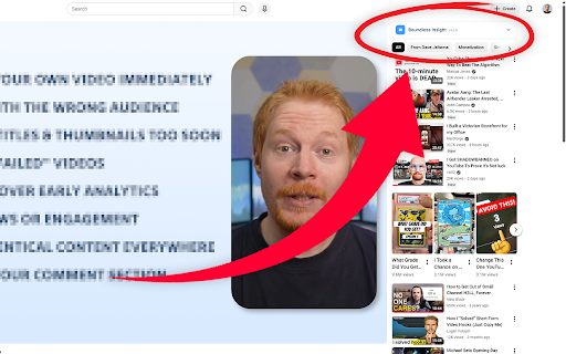 Boundless Insight :: YouTube analysis panel with transcripts, clickable timestamps, video sync, and AI analysis.