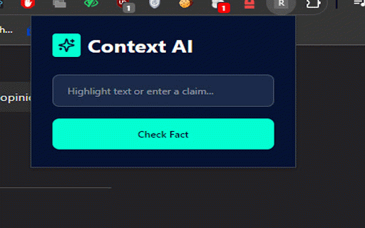 Context Ai :: Context AI is a Chrome extension for real-time fact-checking and source credibility assessment with a freemium model.
