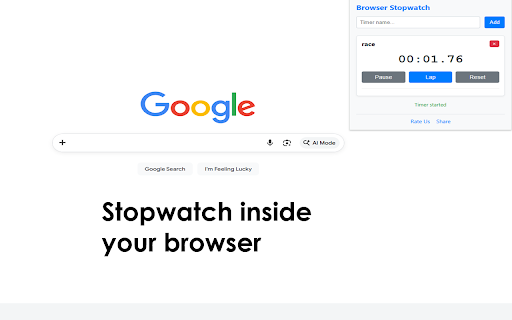 Browser Stopwatch :: A multi-lap stopwatch that runs in the background.