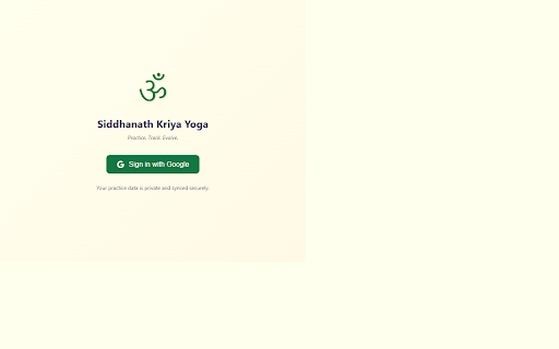 Siddhanath Kriya Yoga :: Practice timer, daily tracker, calendar, technique library for Kriya Yoga practitioners. Syncs with siddhanath.org events.
