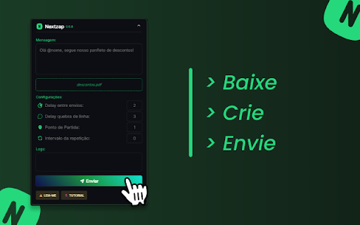 Nextzap | Disparo de mensagens no WhatsApp Web :: Dispare mensagens para contatos ilimitados