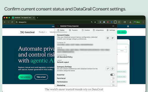 DataGrail Privacy Inspector :: Audit your site for compliance with privacy frameworks like CPRA or GDPR.