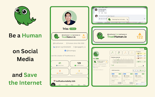 TrustHuman :: Verify you're human when commenting on LinkedIn, X, and Facebook