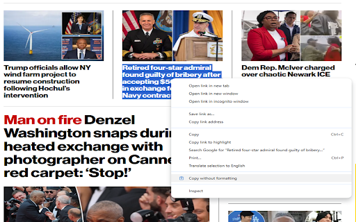 Copy without Formatting :: Copy selected text without any formatting