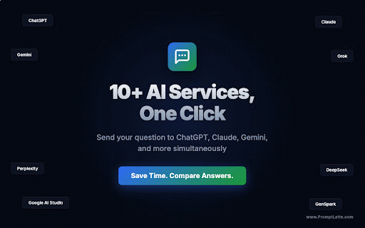 PromptLatte: 1 Click, Compare 10+ AI Answers :: 1 Click, Compare 10+ AI Answers