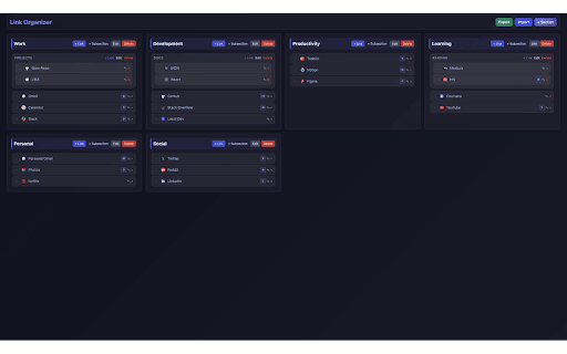 Link Organizer - New Tab :: A beautiful link organizer for your new tab page