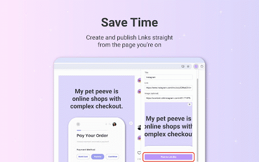 Lnk.Bio :: Easily publish content from Chrome to Lnk.Bio