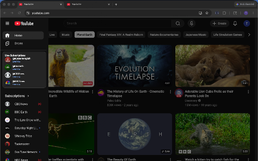 Return YouTube Live Subscriptions :: See which YouTube channels you subscribe to are live right now.