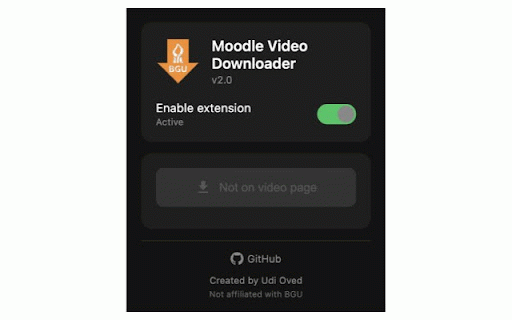 BGU Moodle Downloader :: Download lecture videos from Moodle BGU