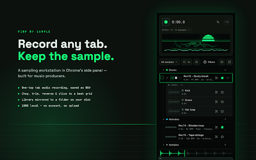 Pimp my Sample :: Record any tab into your sample library — from the side panel