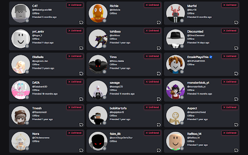Roblox Utilities :: Powerful utilities for Roblox — quick unfriend, profile tools, game info, and more.