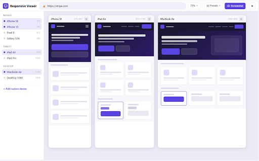 Responsive Viewer :: Preview any website in multiple device sizes directly inside the browser.