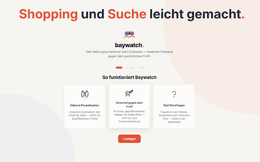 Baywatch – AI Shopping Advisor & Product Check :: Focus on design and images. Baywatch checks specifications, your criteria, and trade-offs—with a Fit Score and evidence.
