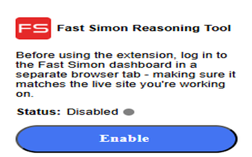 Fast Simon Reasoning Tool :: Adds reasoning badges to Fast Simon product listings.