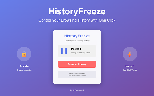 HistoryFreeze :: Pause and resume your browsing history with one click