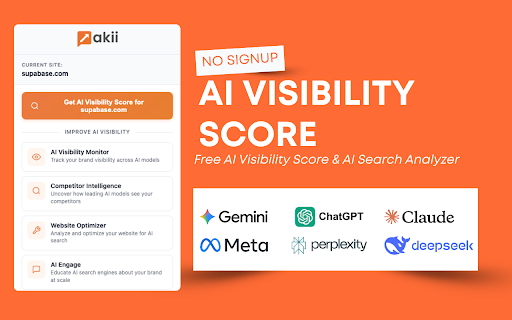 Akii – Free AI Visibility Score & AI Search Analyzer :: Free AI Visibility Score for any website. See how AI search engines perceive your brand and discover ranking opportunities.