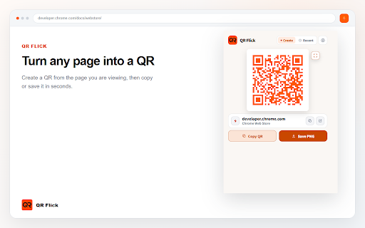 QR Flick — QR Code Generator :: Turn pages, links, text, and image addresses into QR codes instantly and continue on another device.
