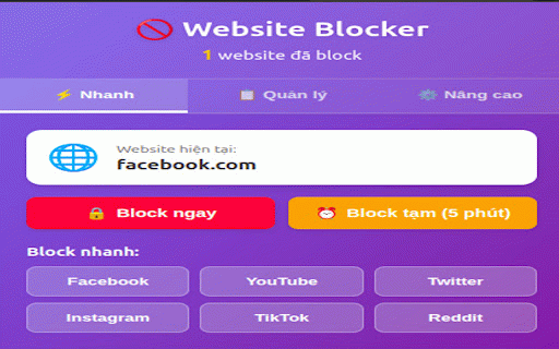 Website Blocker :: Block websites và chuyển hướng đến trang khác