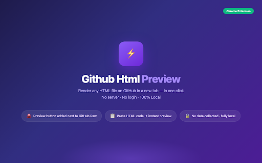 Github Html Preview :: GitHub HTML 파일을 바로 미리보기. Raw 버튼 옆에 미리보기 버튼 추가, HTML 코드를 붙여넣어 새 탭에서 렌더링.