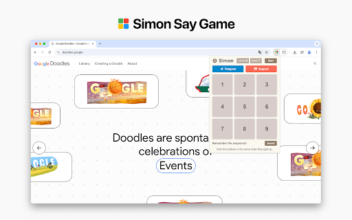 Simon Says Game :: Classic Simon Says memory game with a modern minimalist style