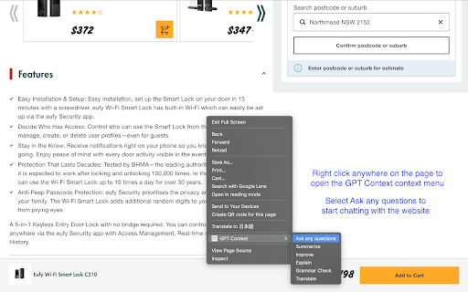 GPT Context - Use ChatGPT To Chat With Any Webpages :: GPT Context – A ChatGPT Chrome Extension