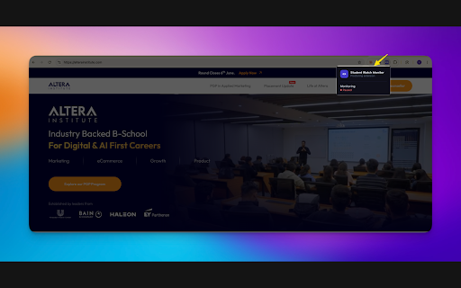 Student Watch Monitor :: Monitors active browser tab for Student Watch proctoring