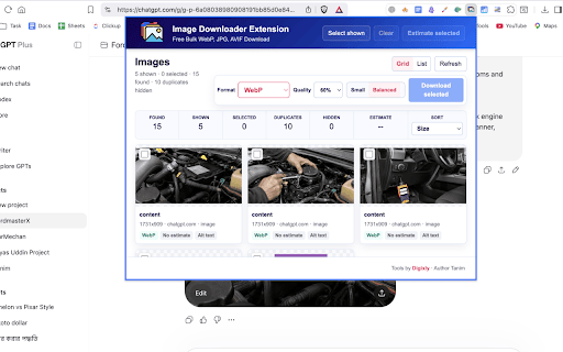 Image Downloader Extension - Free Bulk Webp, JPG Download :: Bulk image downloader for Chrome: save website, Google, Gemini, and ecommerce images as WebP, JPG, or AVIF.