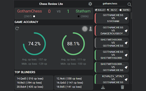 Chess Review Lite :: ♟️ Chess Review Lite: Instant Game Summary