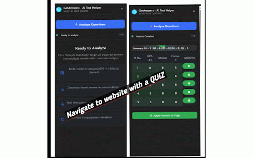 GetAnswers - AI Test Helper :: Gets answers for MCQs by querying multiple AI models.