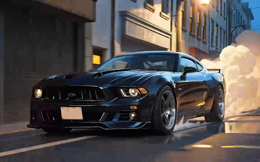 Speeding Muscle Car Live Wallpaper :: Experience high-definition live wallpapers featuring dynamic animations of speeding muscle cars, perfect for every new tab.