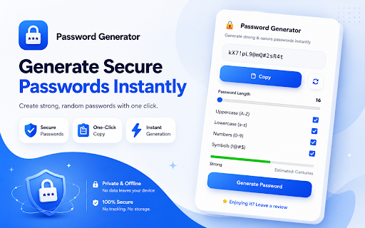 Password Generator – Secure & Strong Password Creator :: Generate secure, strong, and random passwords instantly. Customize length, symbols, numbers, and copy with one click.