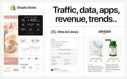 Brandsearch - Ecommerce Store & Ad Research :: See any online store's estimated traffic and revenue, theme, apps and active ads, including EU & UK ad spend.