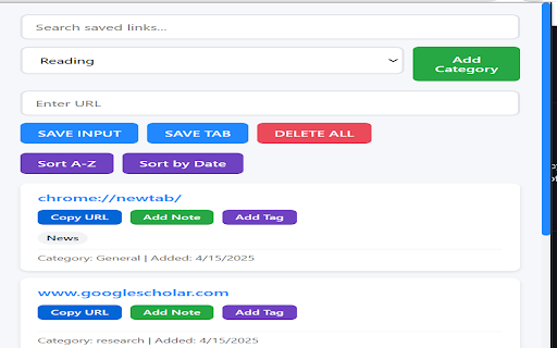 BrowseCap :: Save and organize your favorite websites with categories, tags, and notes. All data stored locally for your privacy.