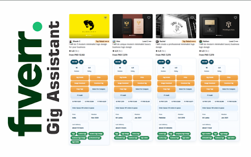 Fiverr Gig Research Assistant :: Analyze Fiverr search results, compare gigs, find keyword gaps, and generate AI-assisted gig ideas.
