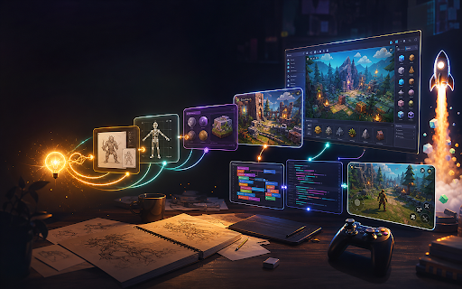 Seeles AI Game Maker :: Seeles AI Game Maker Chrome extension: games entry and prompt deep-link.