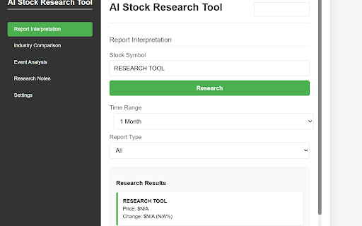 AI Stock Research Tool :: AI-powered stock research tool with report analysis and industry comparison
