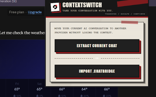 ContextSwitch :: Take your AI conversations with you.