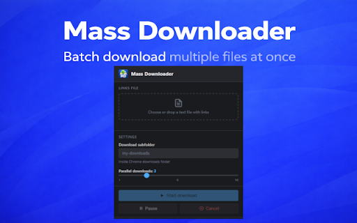 Mass Downloader :: Batch download files from a text list of links