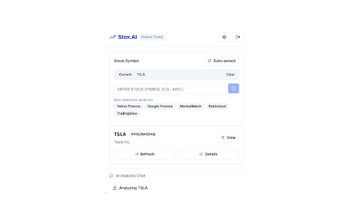 Stox.AI - Stock Analysis Assistant :: AI-powered stock analysis browser extension that provides intelligent insights.
