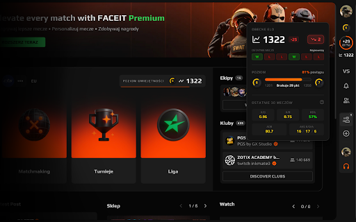 FACEIT ProStats :: A browser extension for FACEIT that displays enhanced player statistics, match data, and key insights directly in your browser.