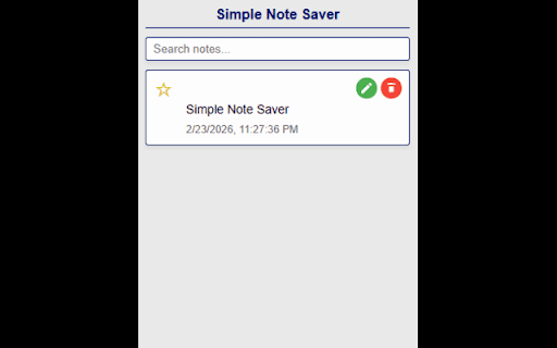 Simple Note Saver :: Save selected text quickly from any webpage.
