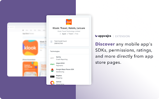 AppVajra: Mobile App Intelligence & SDK Analyzer :: Instant mobile app analysis and intelligence. Analyze SDKs, permissions, ratings, and more directly from app store pages.