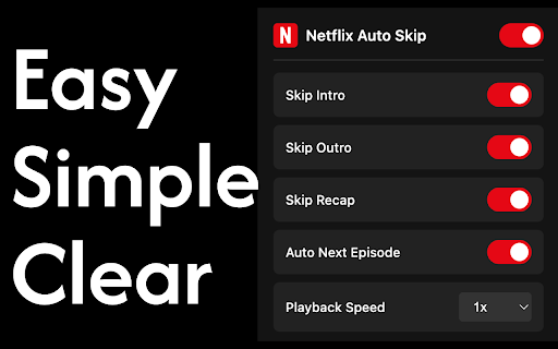 🎬 Netflix Auto Skip & Speed :: ✨ Skip intros, outros & control playback speed on Netflix ✨