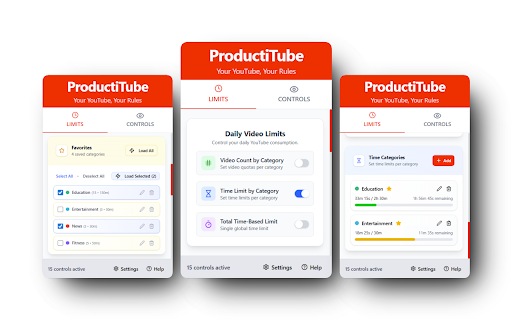 ProductiTube - YouTube Limits & Focus Tool :: Your YouTube, Your Rules